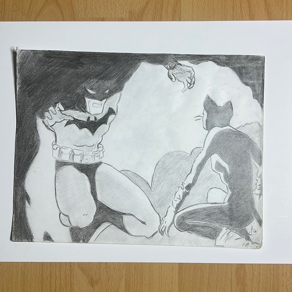 Other - COPY - COPY - Batman and cat woman drawing